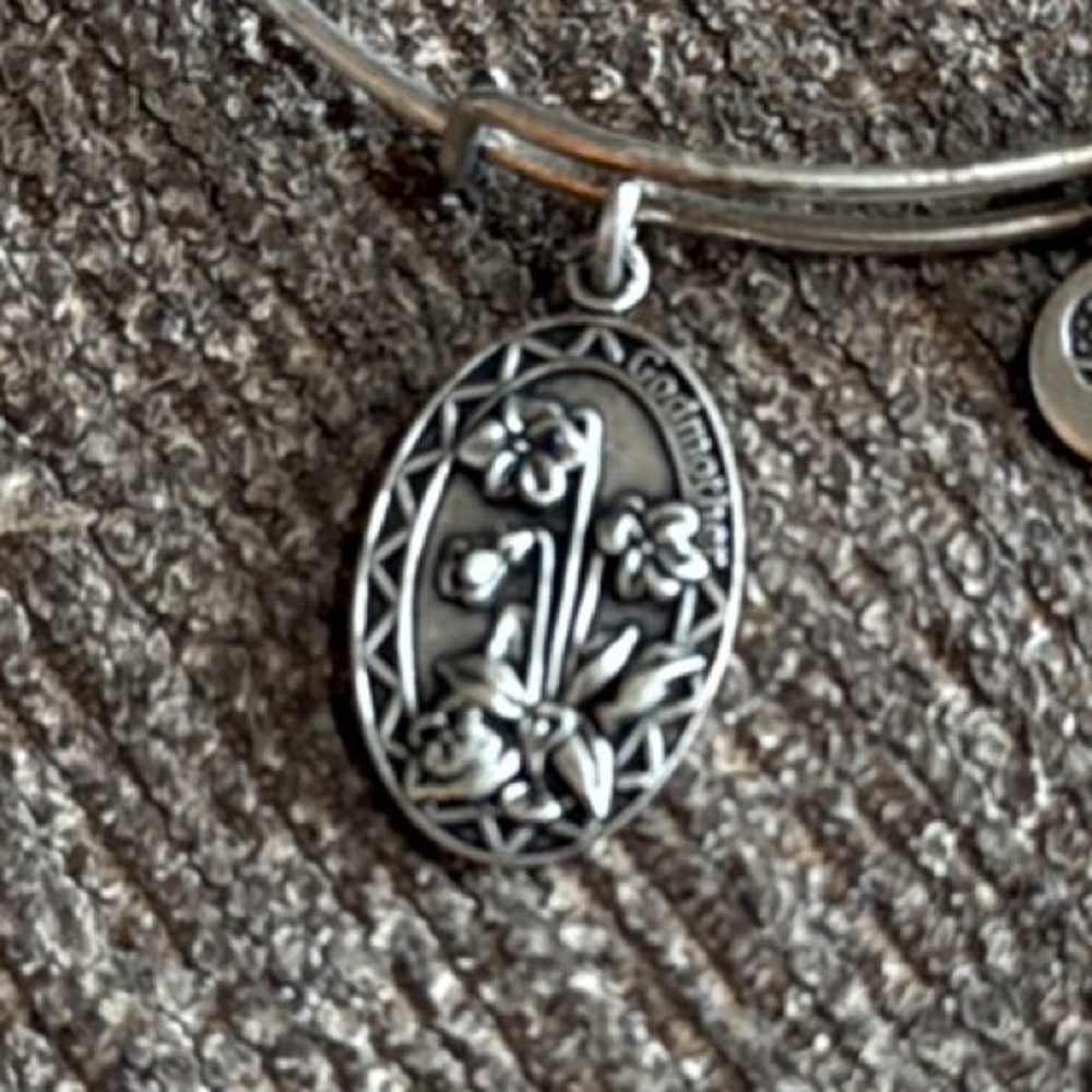 Alex and Ani “Godmother” Silver Charm Bangle Bracelet, used - Picture 1 of 7